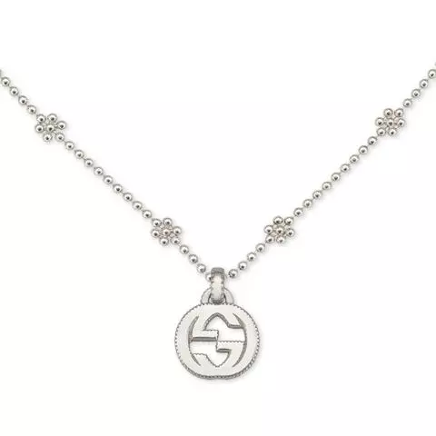 Best Dressed 1st Gucci Interlocking Necklace, Sterling Silver
