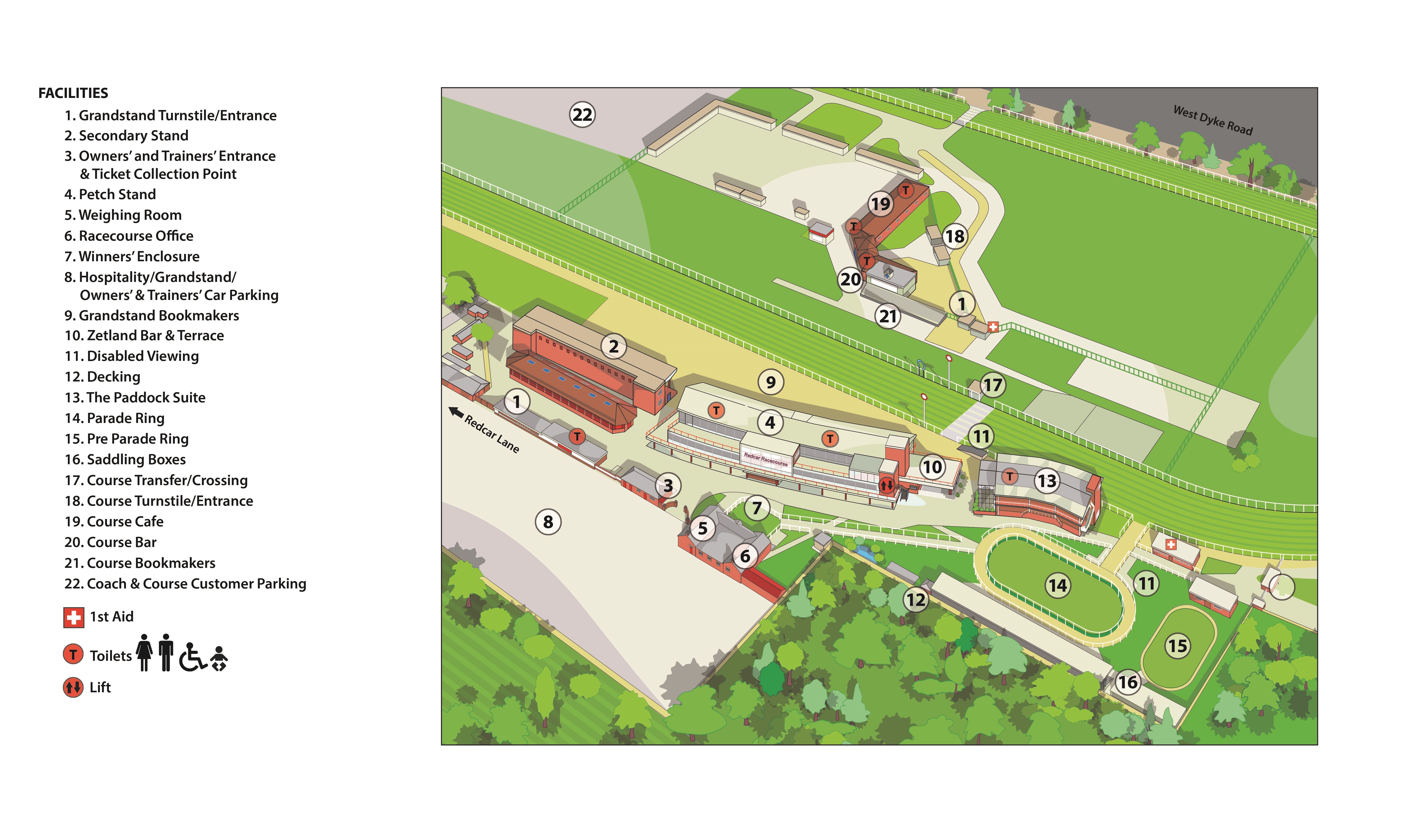 Redcar Racecourse Enclosure Plan